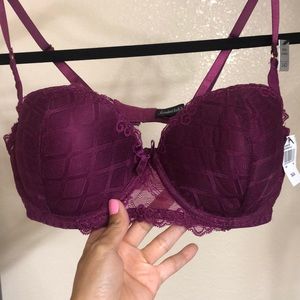 Maroon Fredricks of Hollywood Bra
